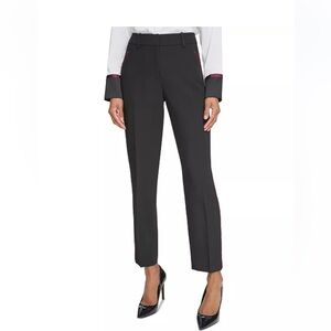 KARL LAGERFELD PARIS Black Women's Stretch Straignt Tuxedo Pants Size 4 - New